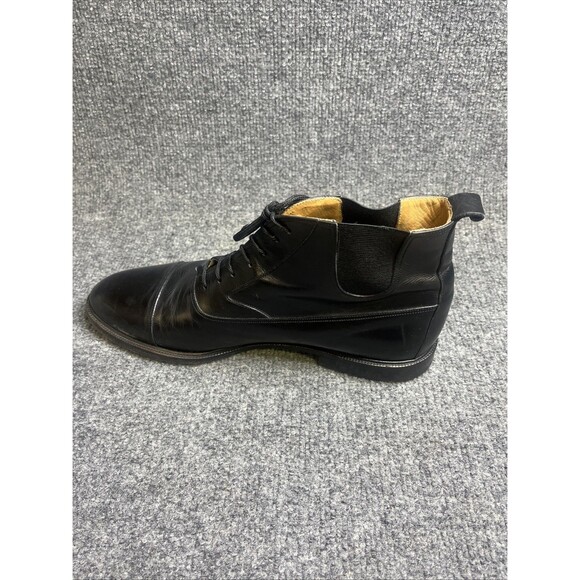 MEZLAN Spain Men’s 10.5 Black Leather Lace Up Chelsea Boots Cap Toe - Picture 7 of 9